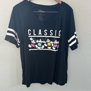 Disney Mickey Multi-Color V-Neck Shirt